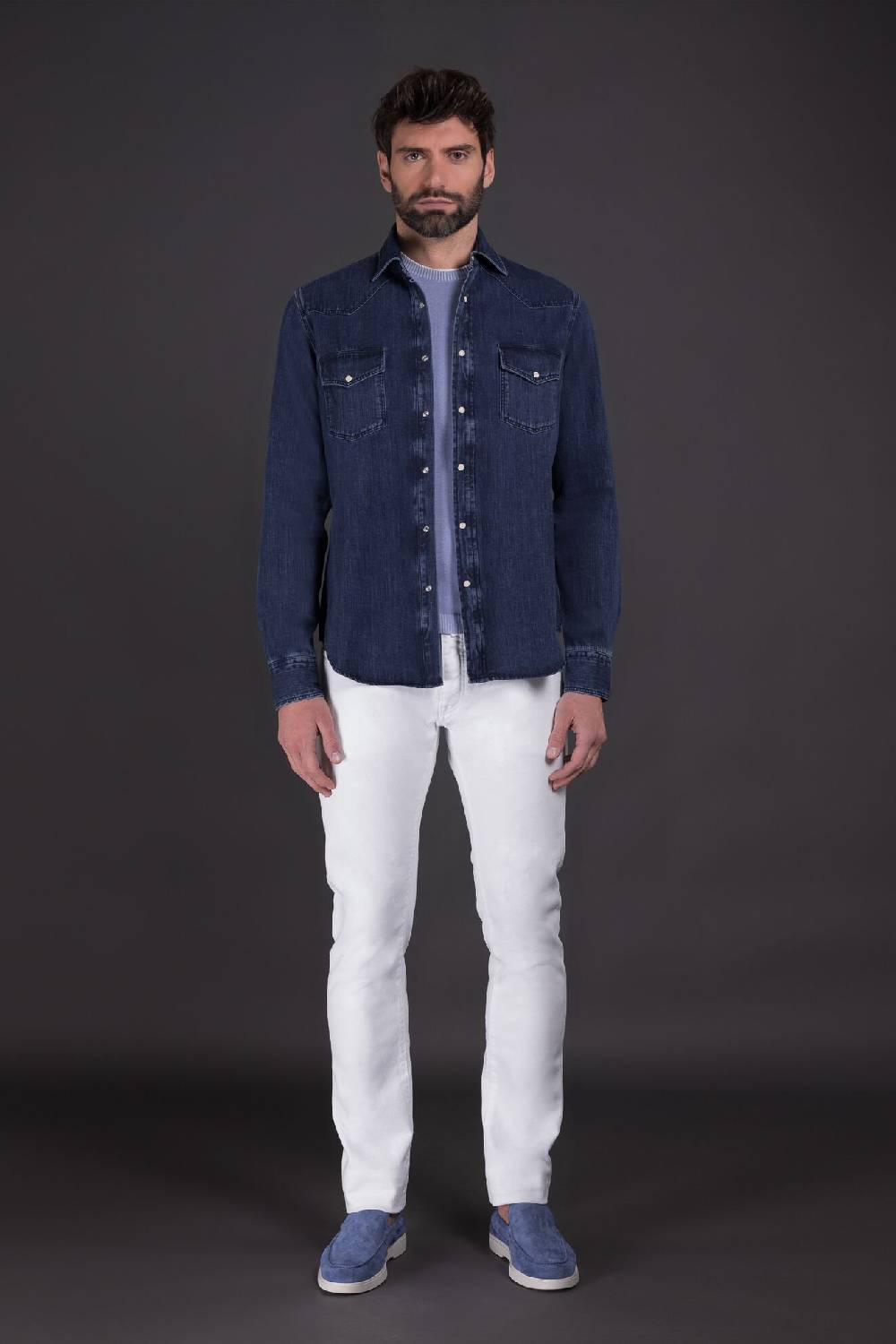 Moorer Camicie LARRIE-32 LIGHT DENIM Offerte