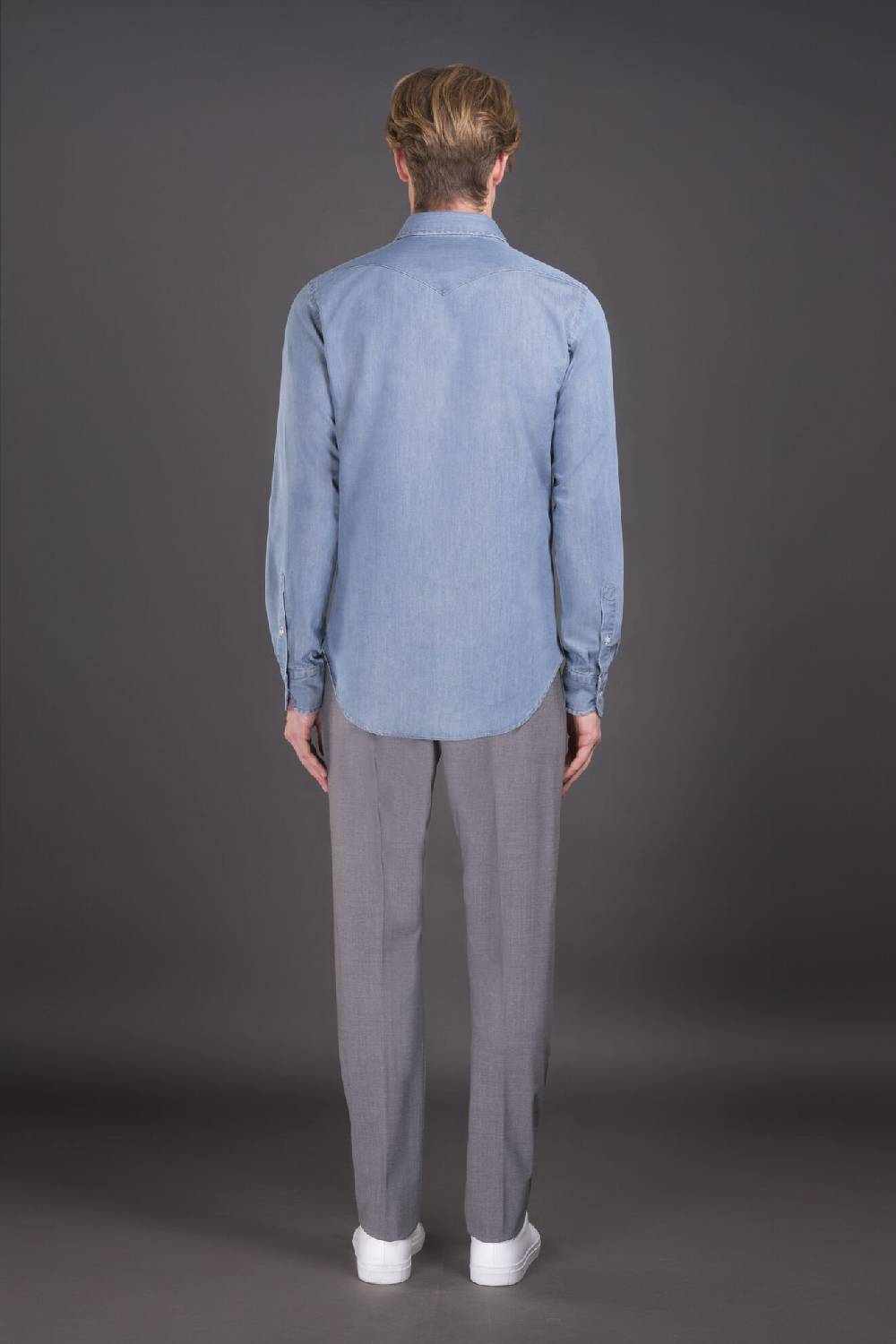 Moorer Camicie HAROLD-65 LIGHT DENIM Italia