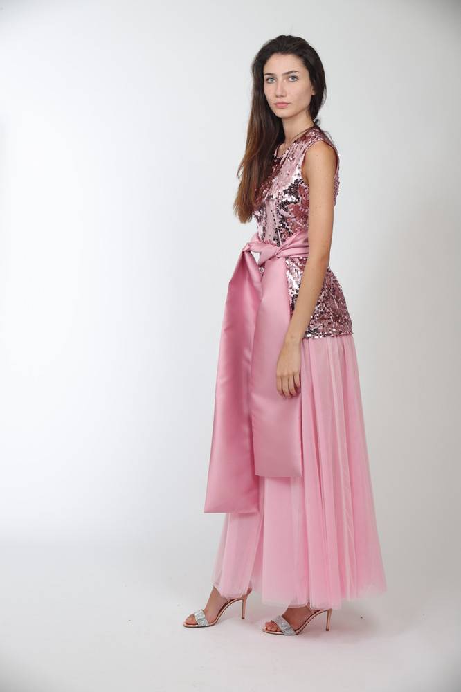 Nora Barth Abito in Tulle e Paillete Sottocosto