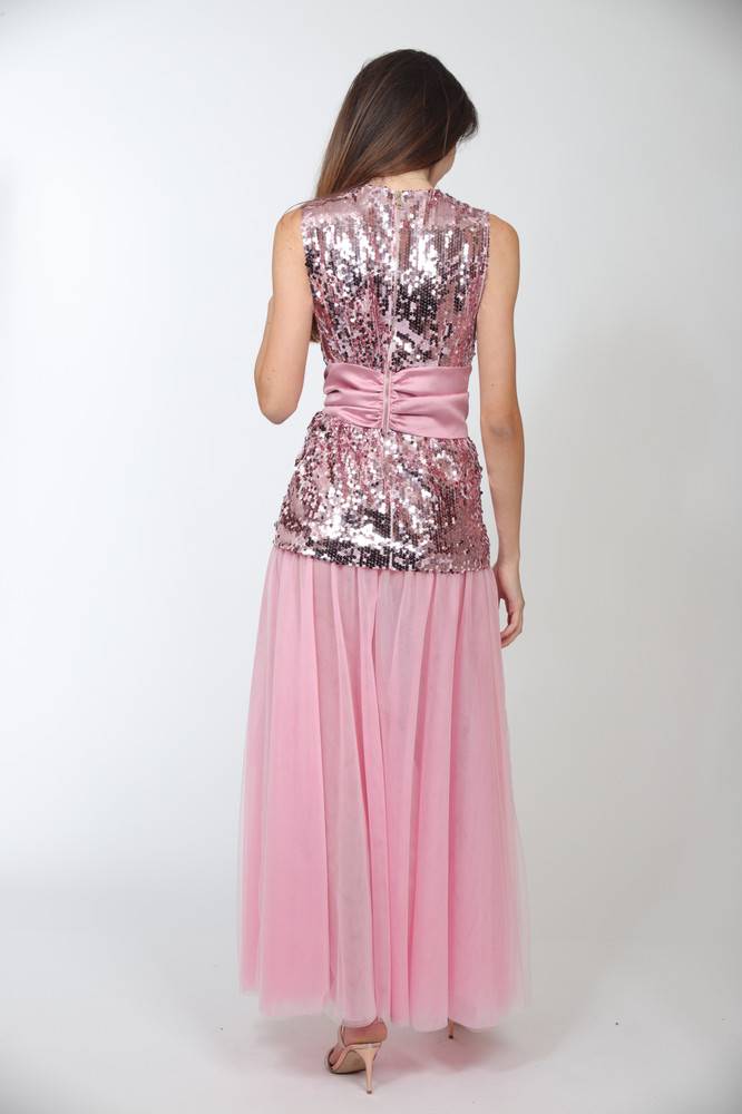 Nora Barth Abito in Tulle e Paillete Sottocosto