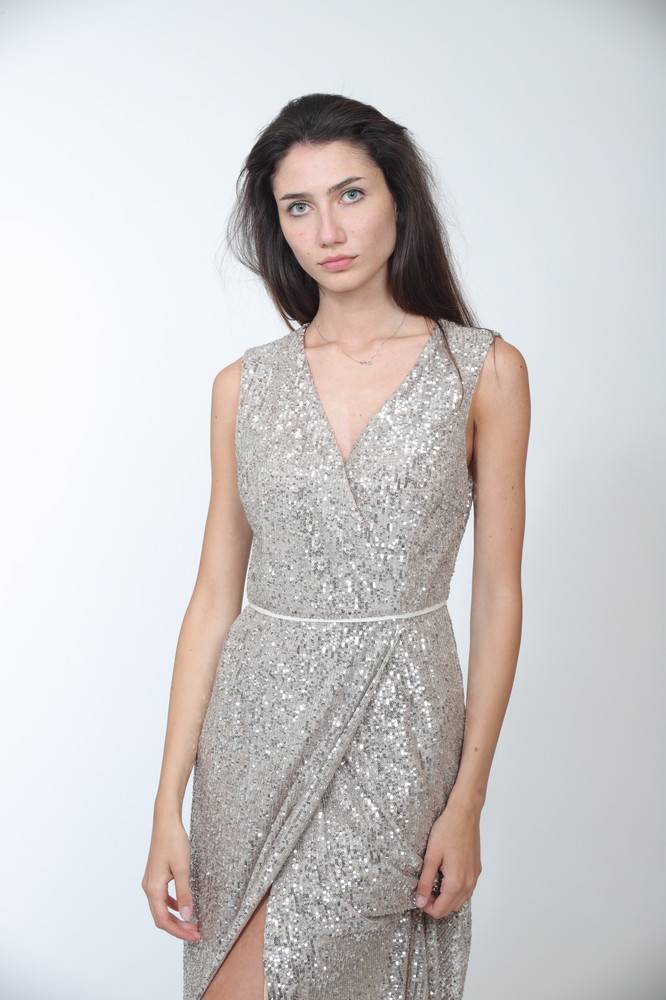 Nora Barth Abito lungo in paillettes Consegna Veloce