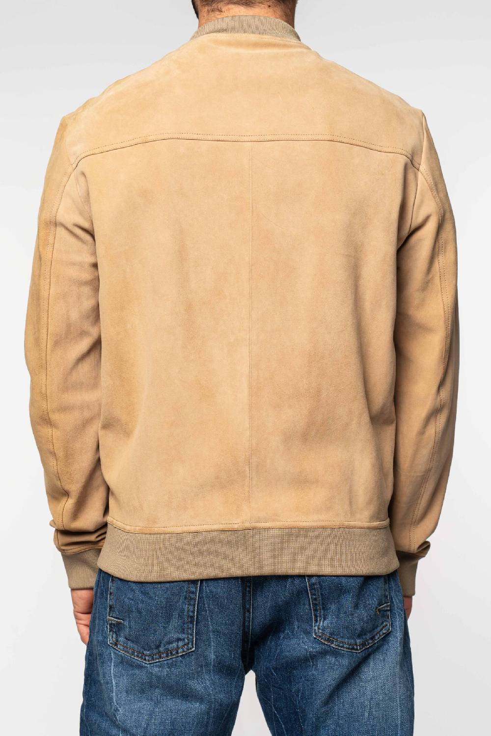 Officina 36 Bomber beige in suede Saldi