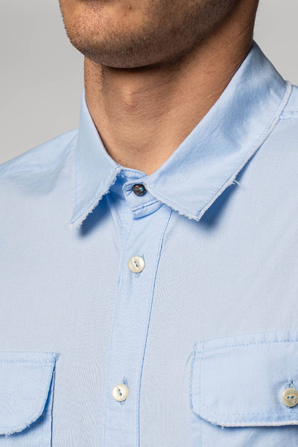 Officina 36 Camicia in oxford color cielo 2025