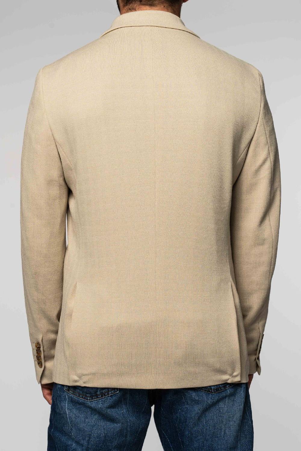 Officina 36 Giacca in jacquard in maglia color sabbia Online