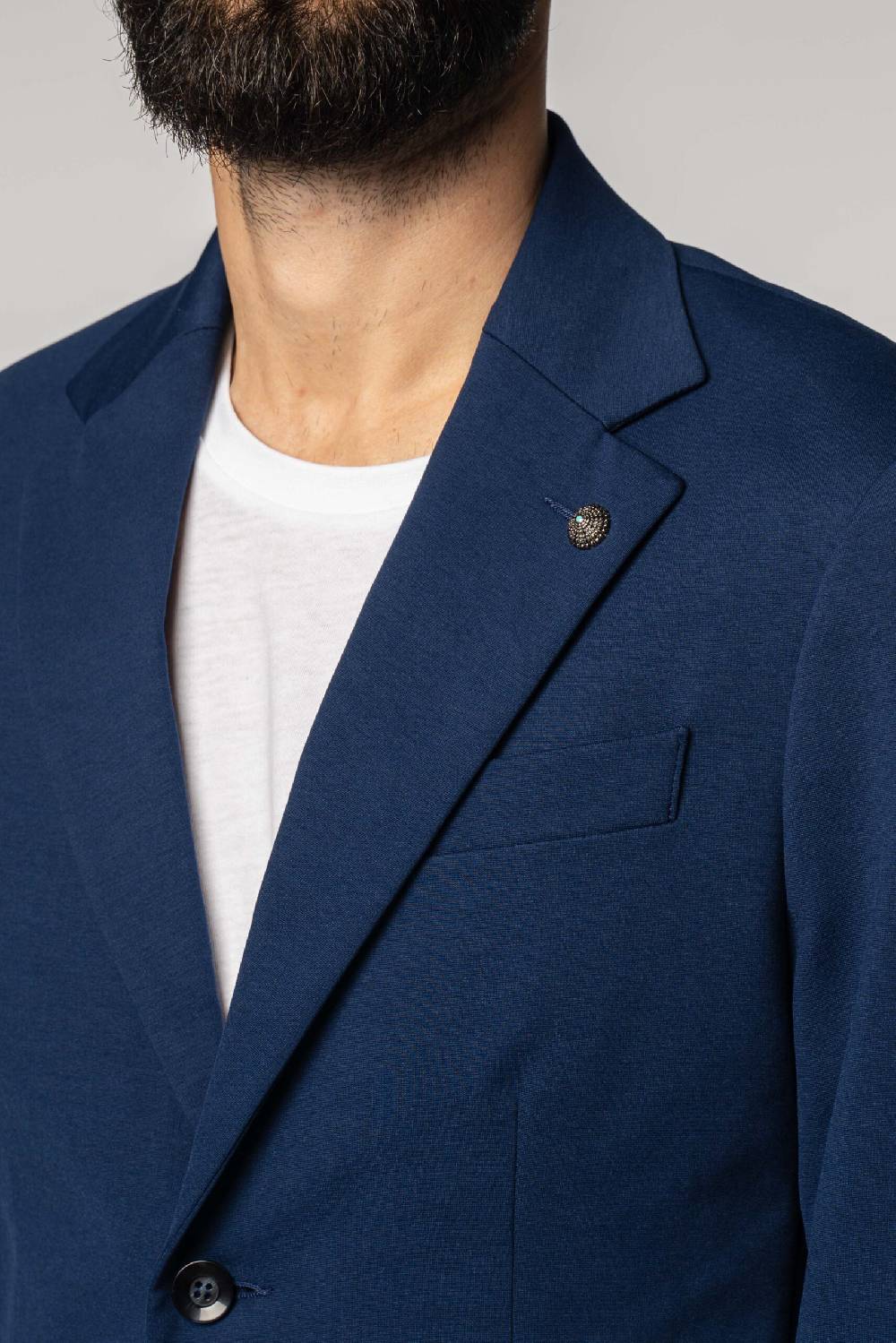 Officina 36 Giacca in tessuto punto milano color denim Vendita Economica