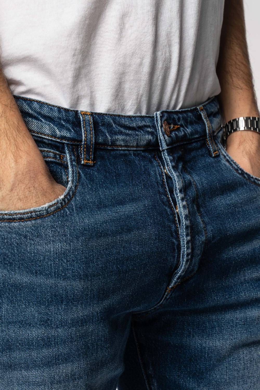 Officina 36 Jeans in denim blu con lavaggio chiaro Vendite stagionali