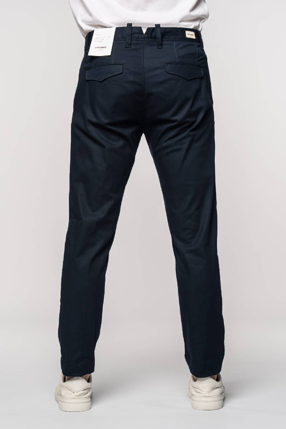 Officina 36 Pantaloni in gabardina blu Moda