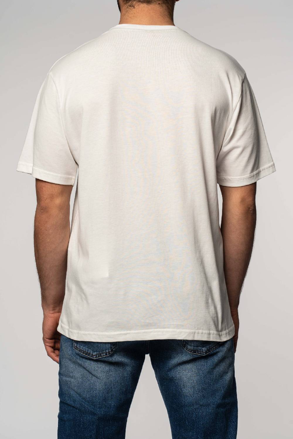 Officina 36 T-shirt in jersey con stampa color latte Pezzi Unici
