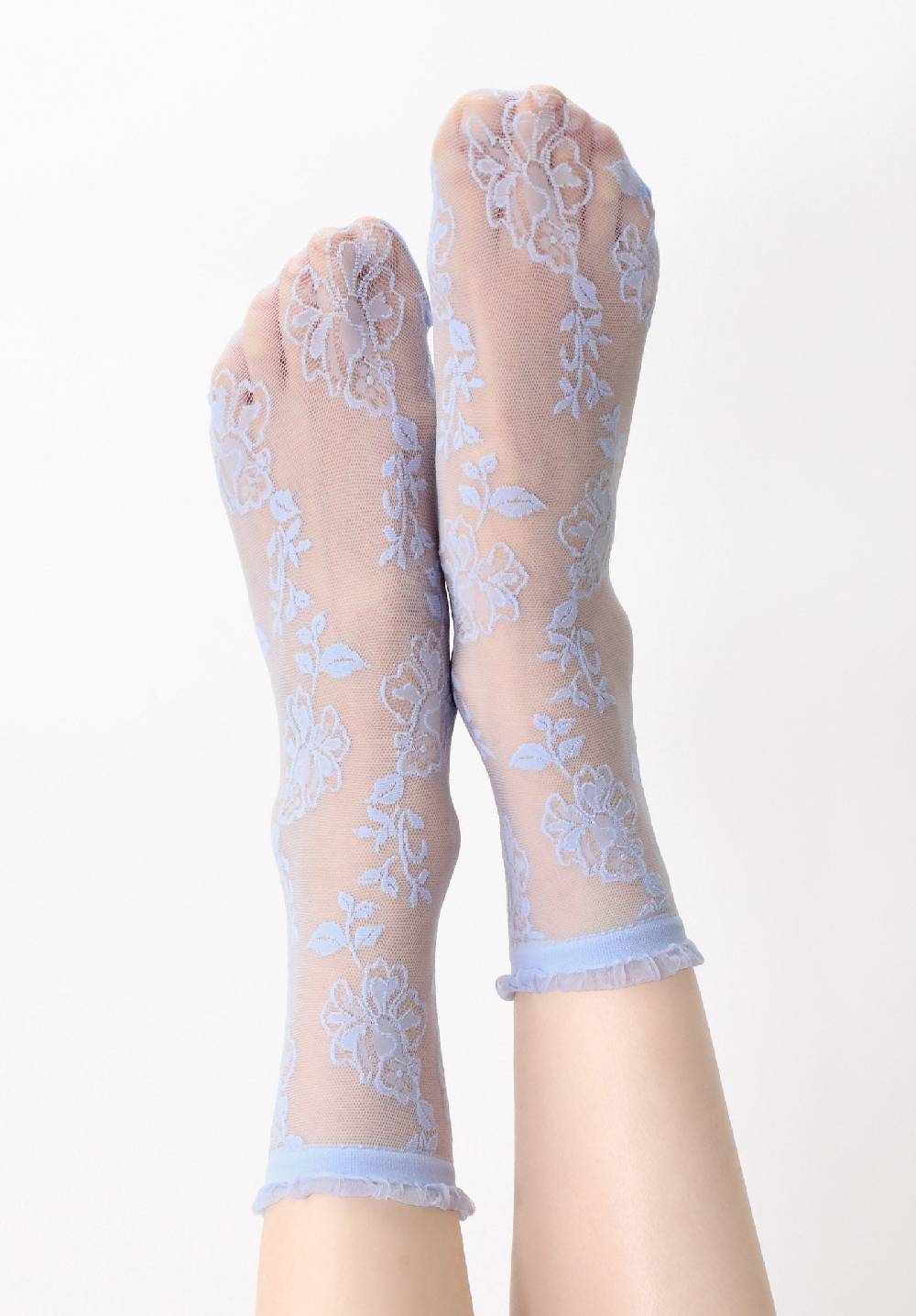 Oroblù Calzino Velato Pizzo Floreale Trim Moda