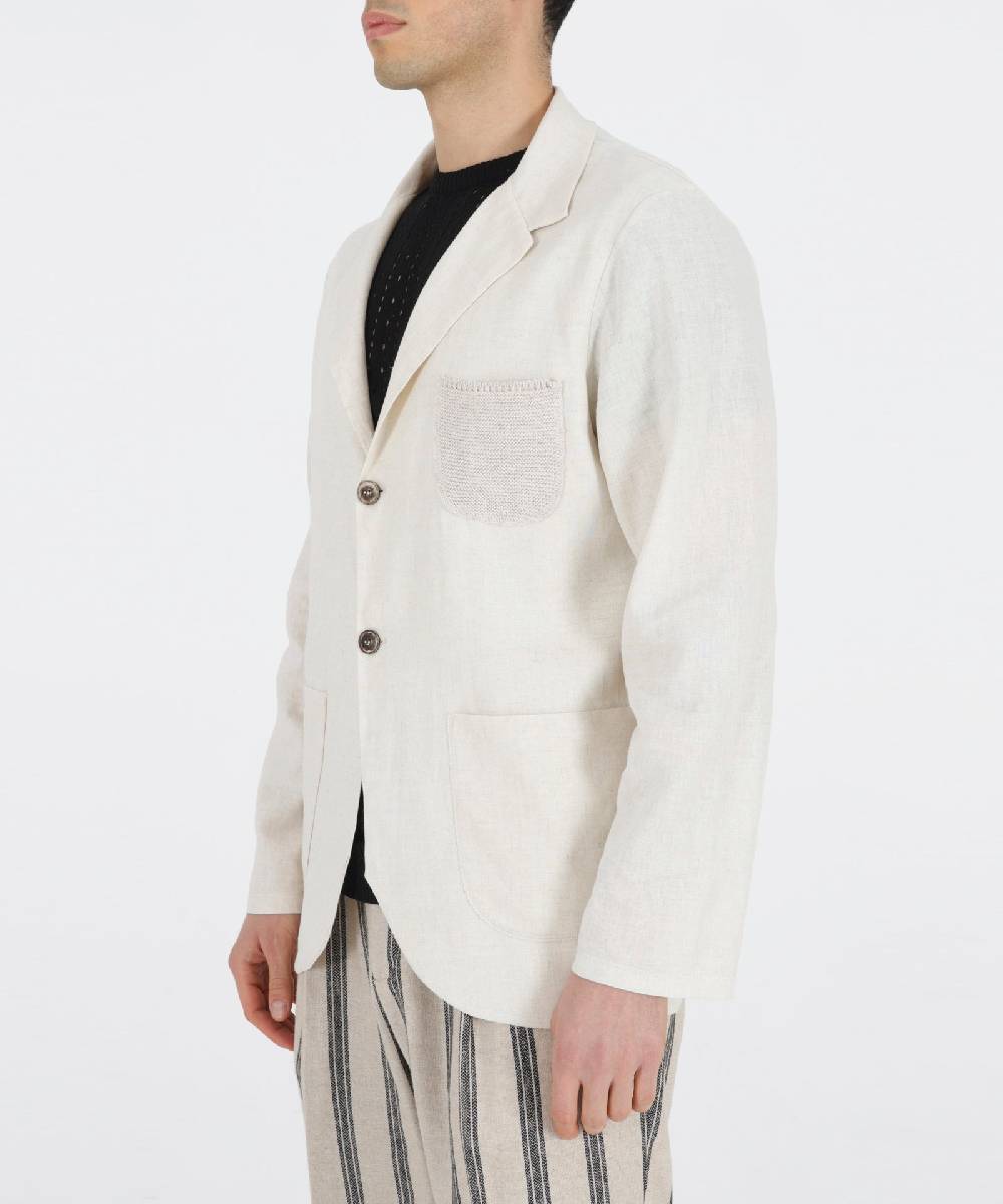 Over D GIACCA RELAXED FIT 2 BOTTONI TASCHINO CROCHET Saldi
