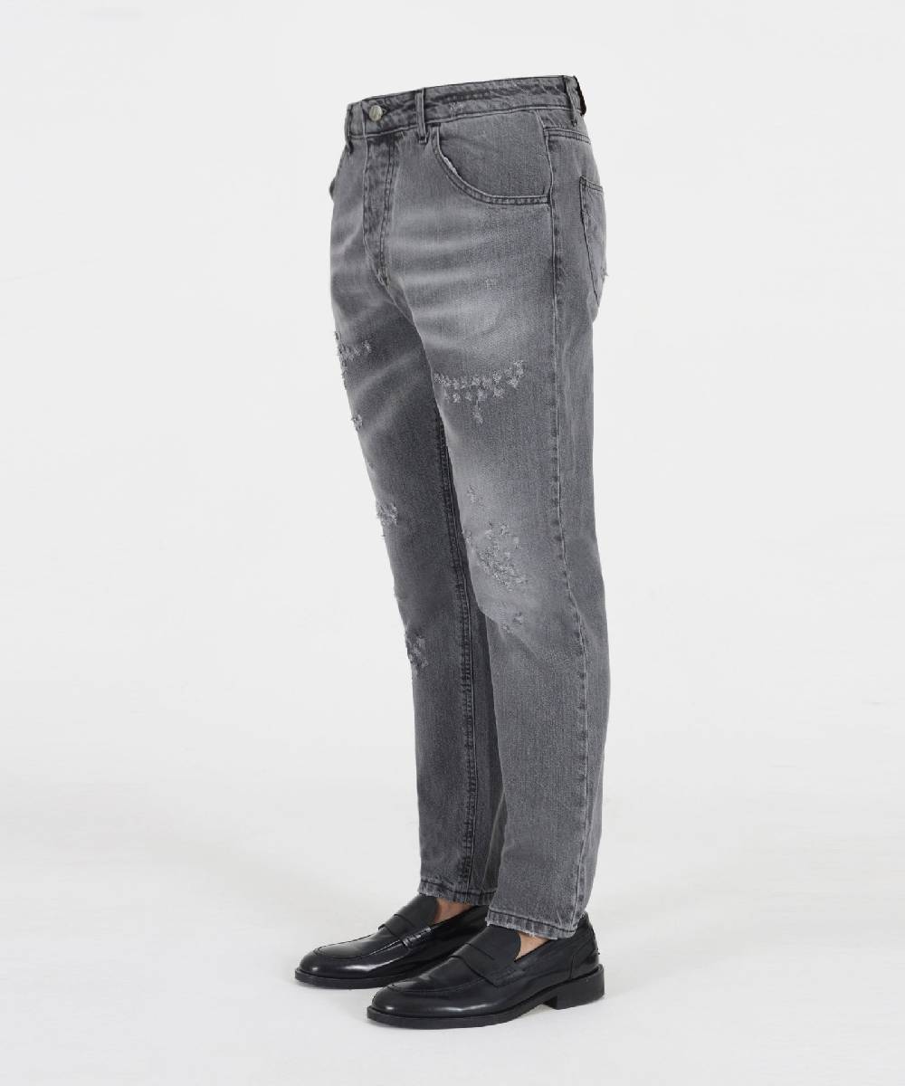 Over D PANTALONE DENIM 5 TASCHE TAPERED FIT Outlet