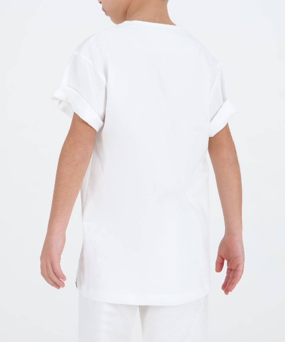 Over D T-SHIRT CON CARRE' E TASCHINO Presa