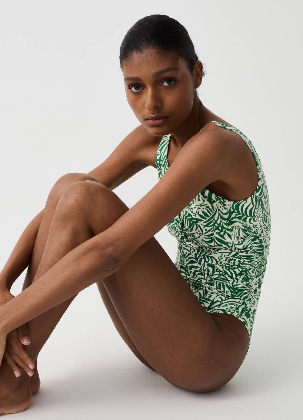 Ovs Costume intero con nodo stampa foliage Offerte
