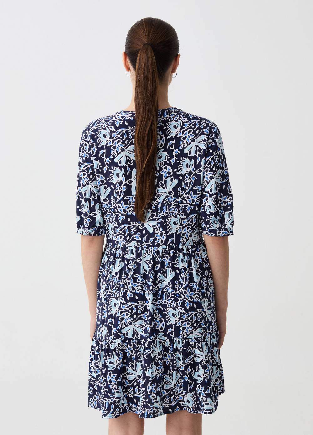 Ovs Vestito corto a balze con scollo a V Saldi Di Fabbrica