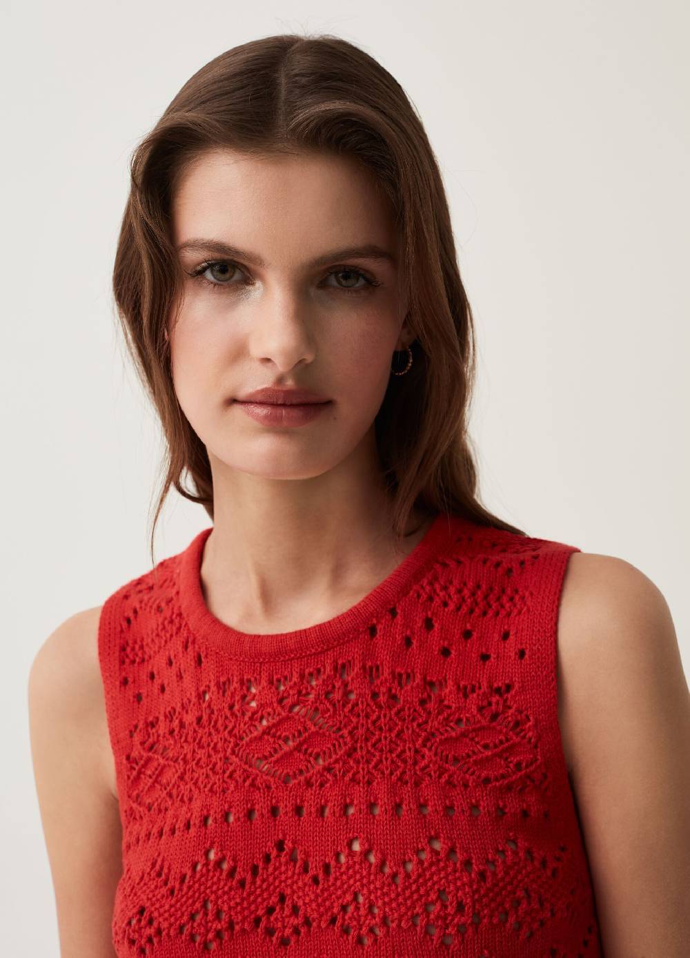 Ovs Tank top in cotone crochet In Linea