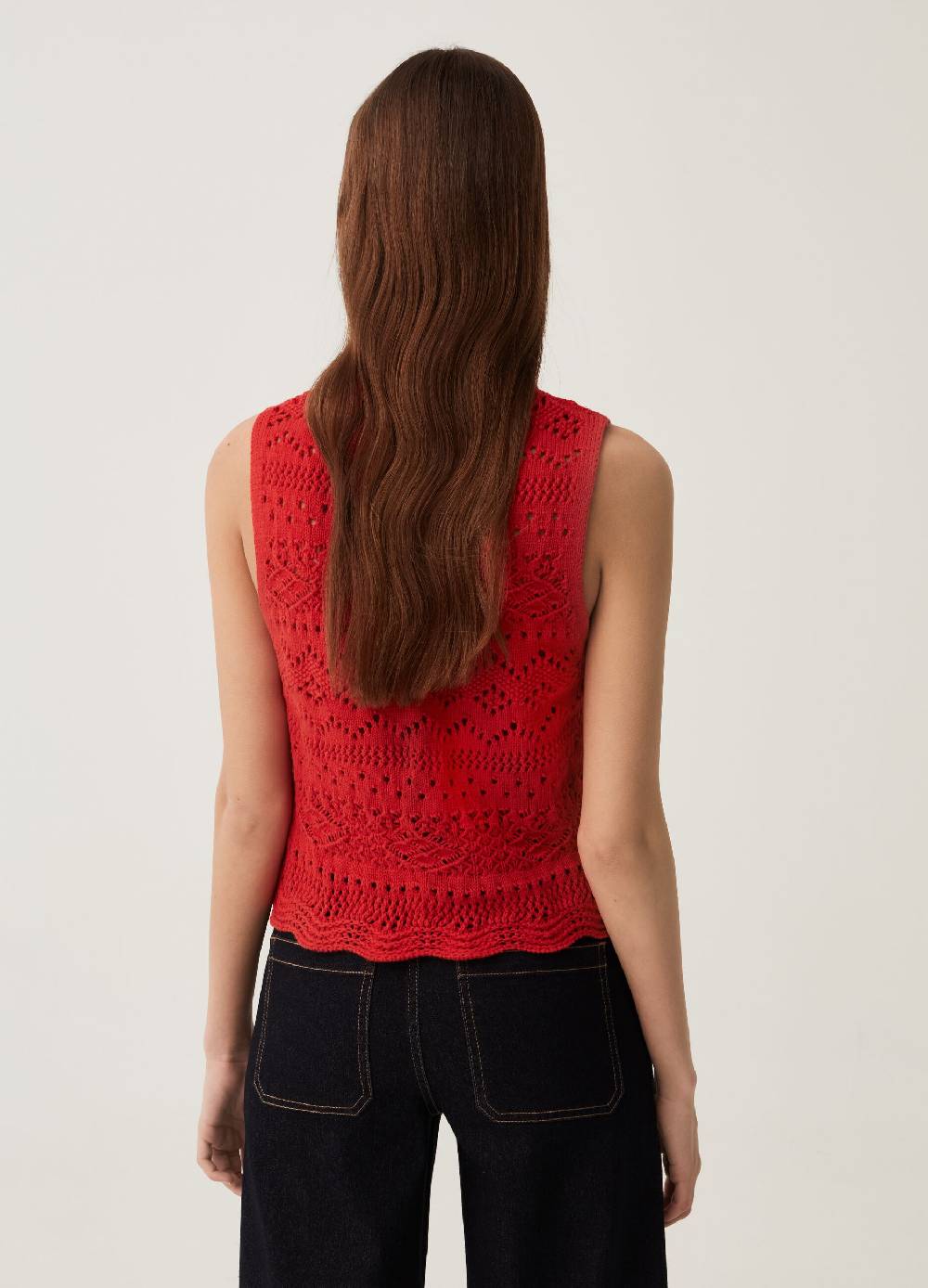 Ovs Tank top in cotone crochet In Linea