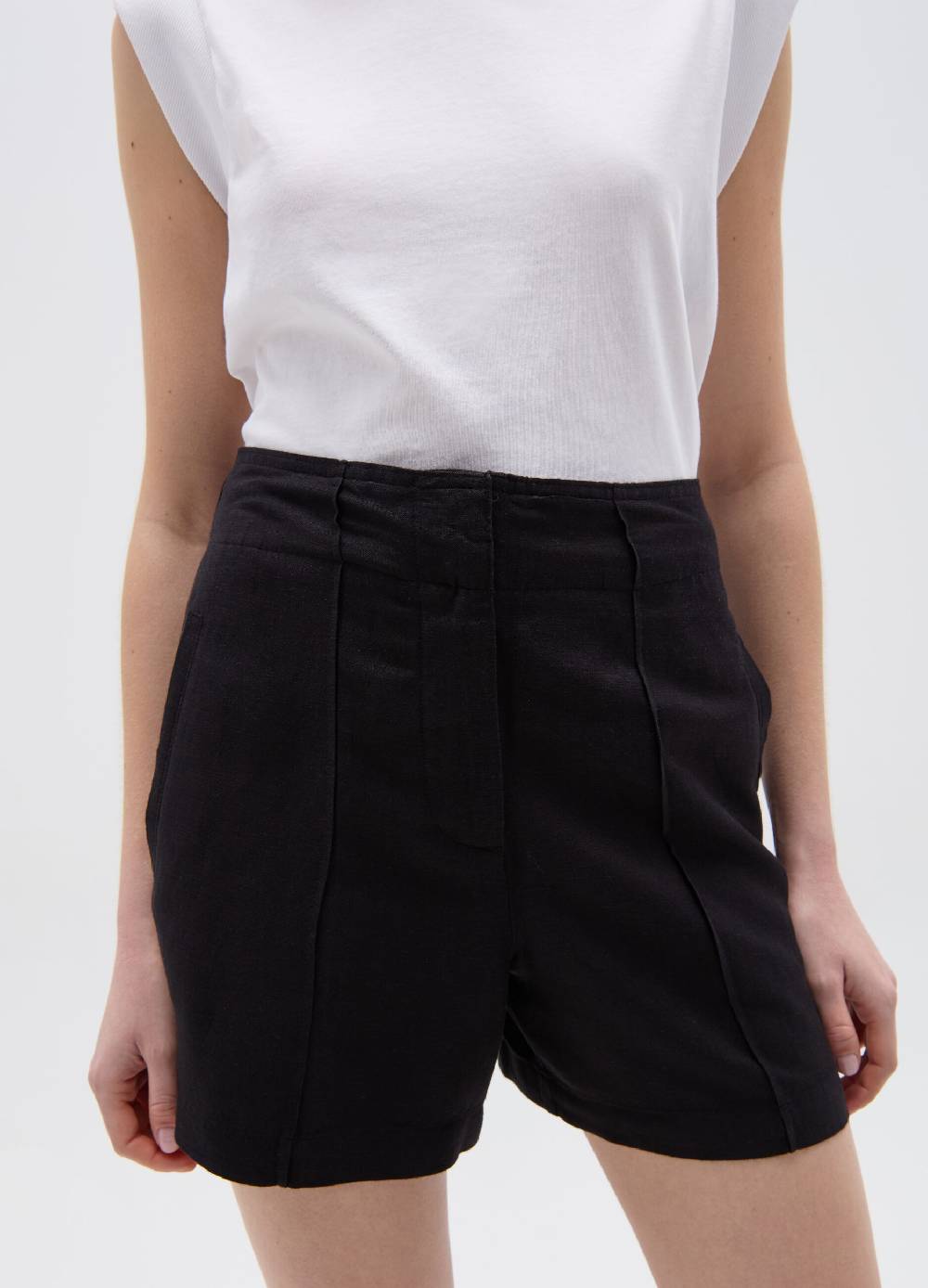 Ovs Shorts in lino e viscosa con pinces Qualità