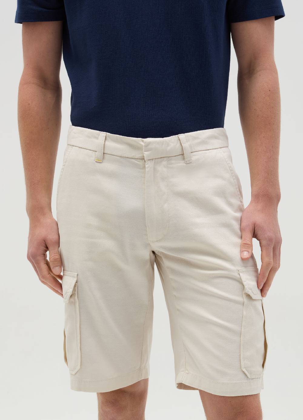 Ovs Bermuda cargo in cotone e lino Shopping Online