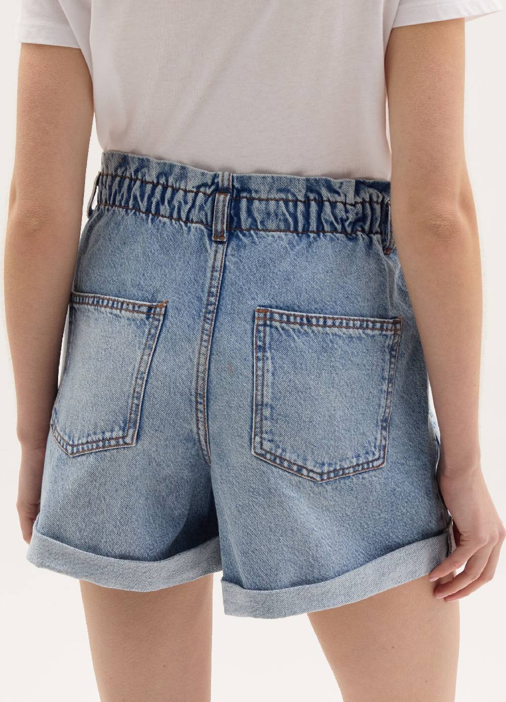 Ovs Shorts paper bag in denim Hotsell