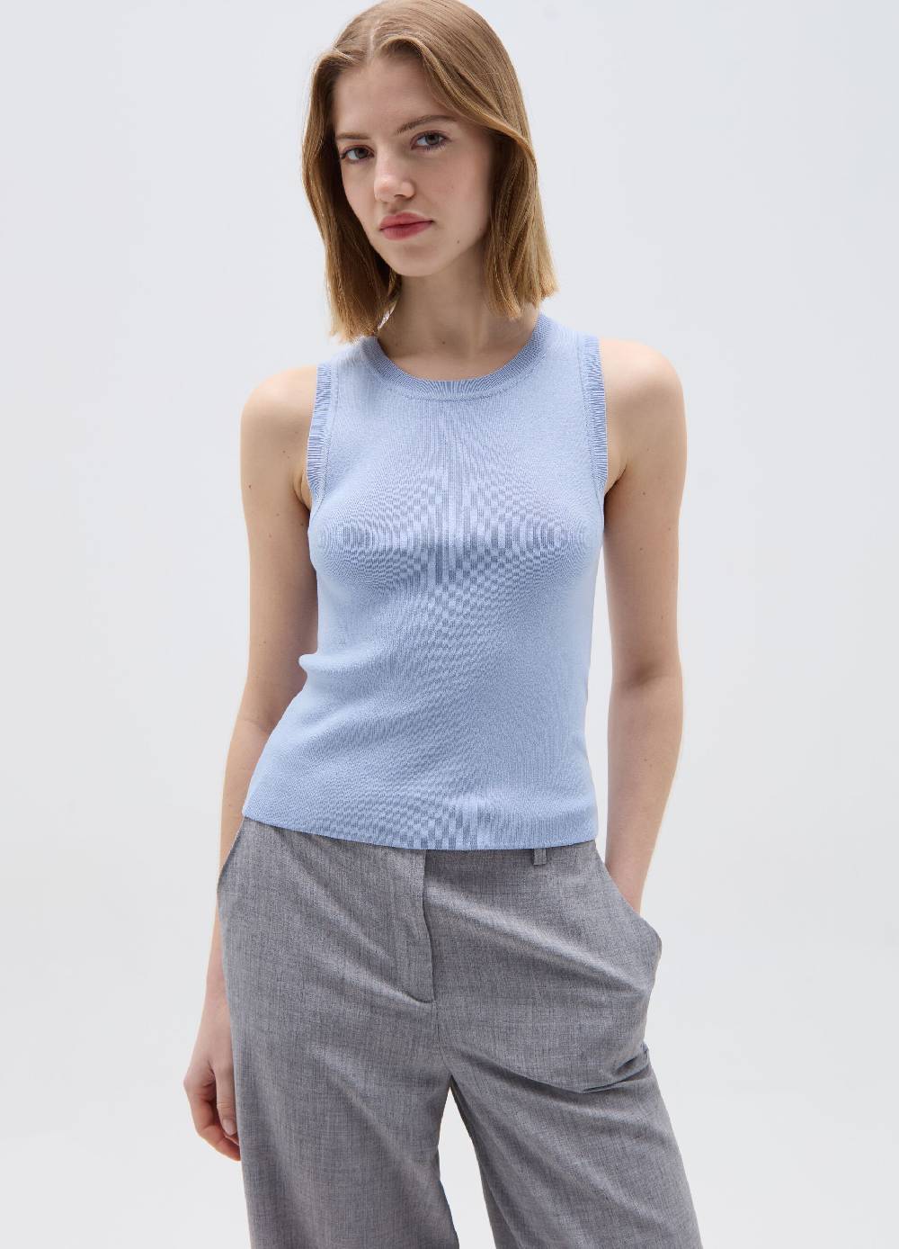 Ovs Tank top in crêpe tinta unita Vendita Calda