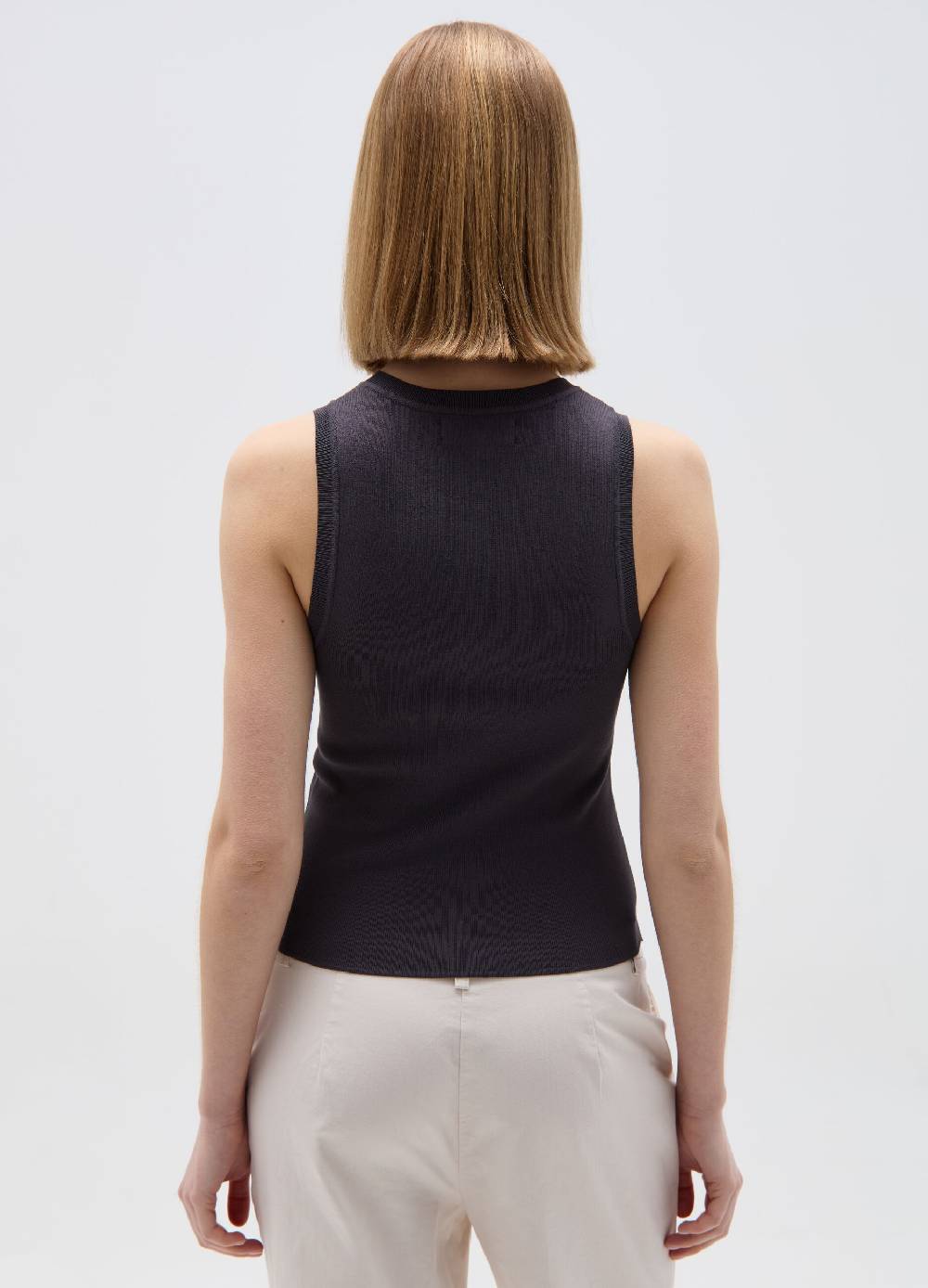 Ovs Tank top in crêpe tinta unita Flash Sale