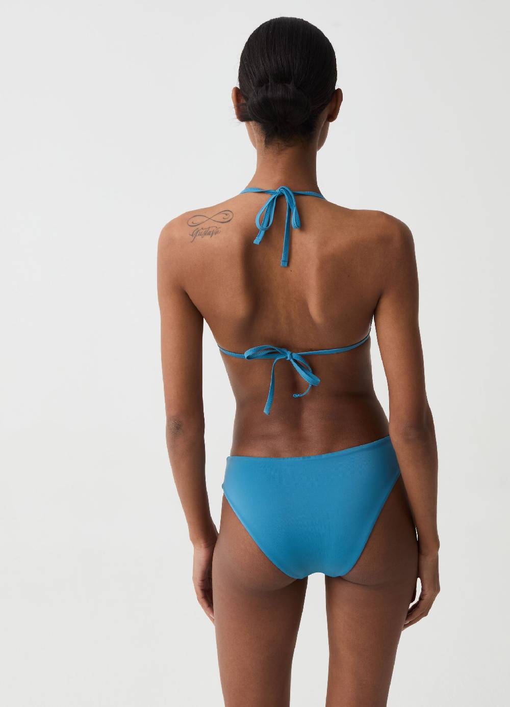 Ovs Top bikini a triangolo con micro paillettes Nuova