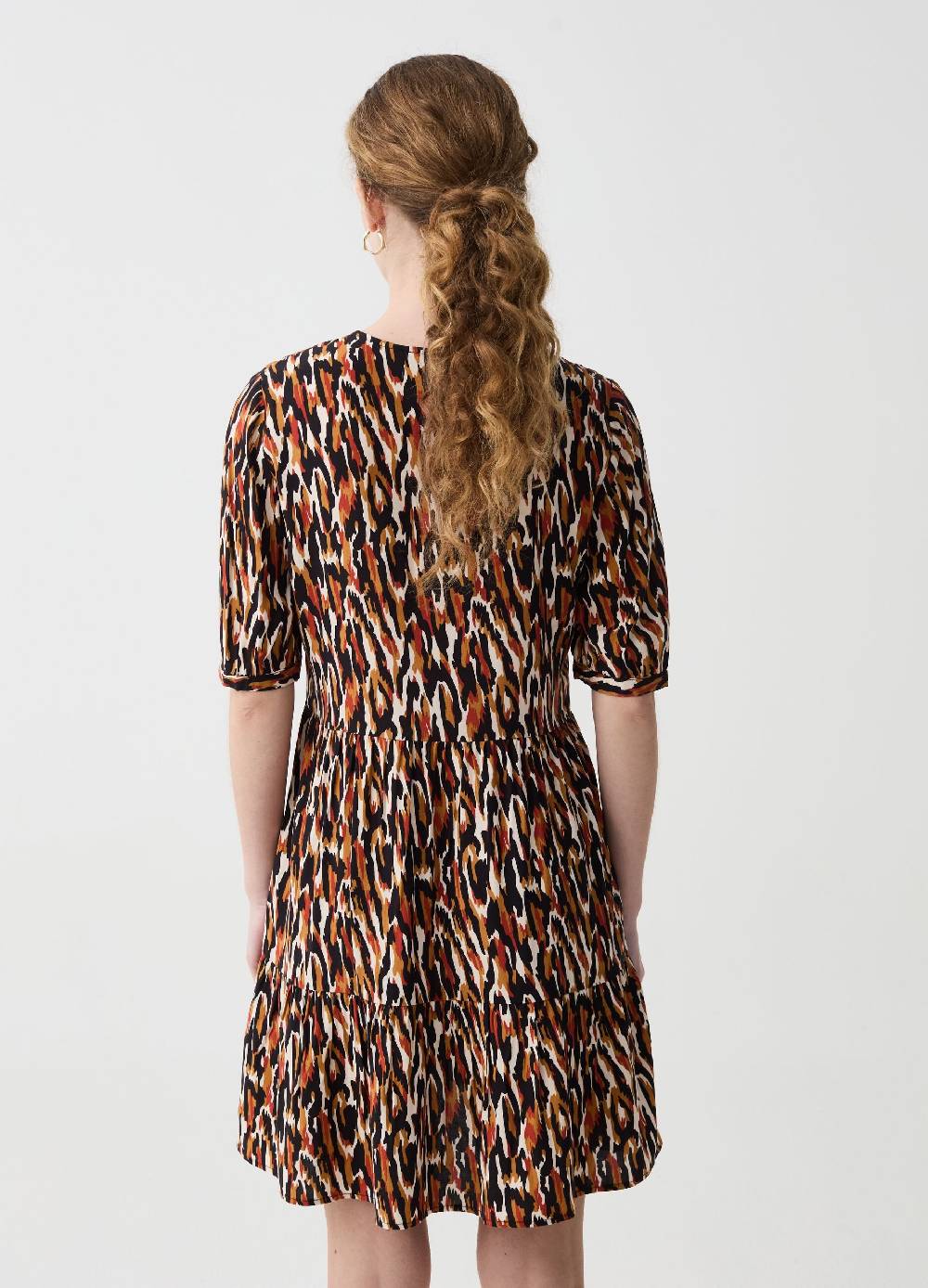Ovs Vestito corto a balze con scollo a V Nuovo