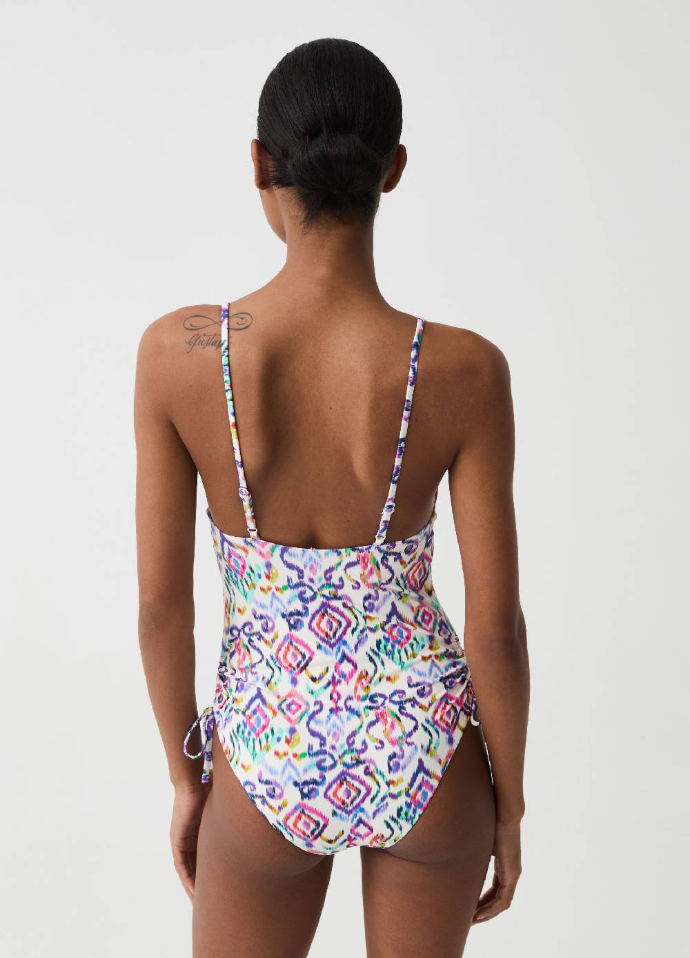 Ovs Costume intero con coulisse stampa ikat Presa