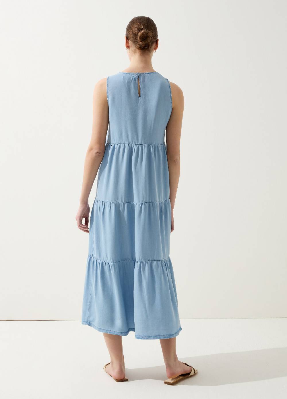 Ovs Vestito lungo effetto denim a balze Offerta
