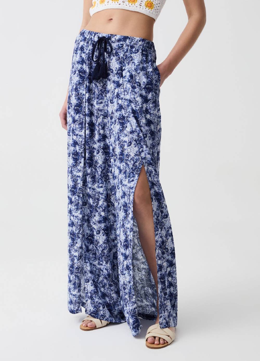 Ovs Pantalone palazzo wide leg con spacchi Economico