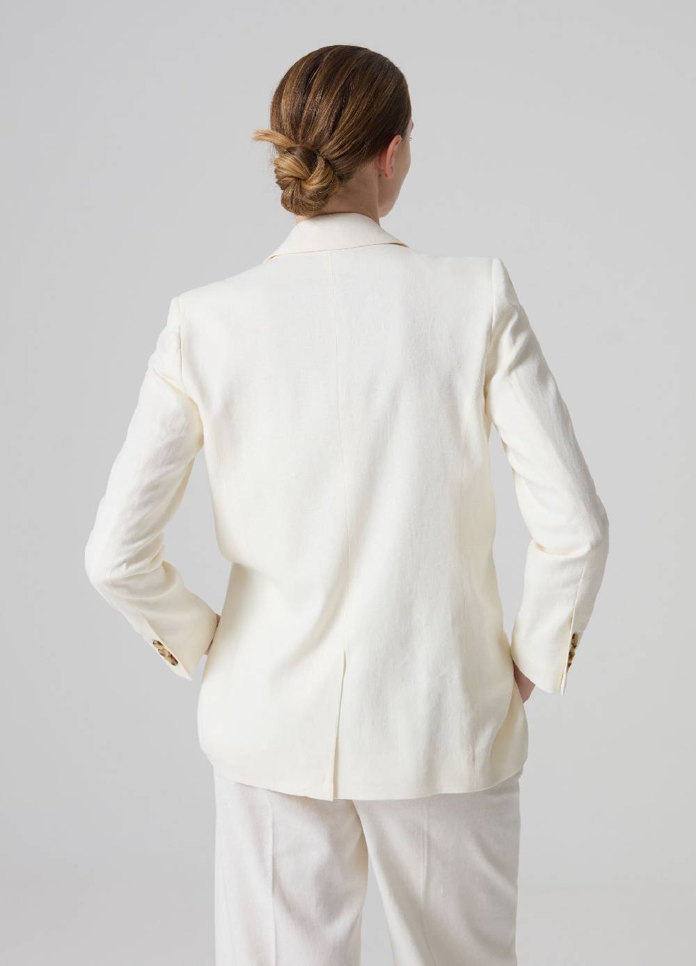 Ovs Blazer doppiopetto in lino e viscosa Hotsell