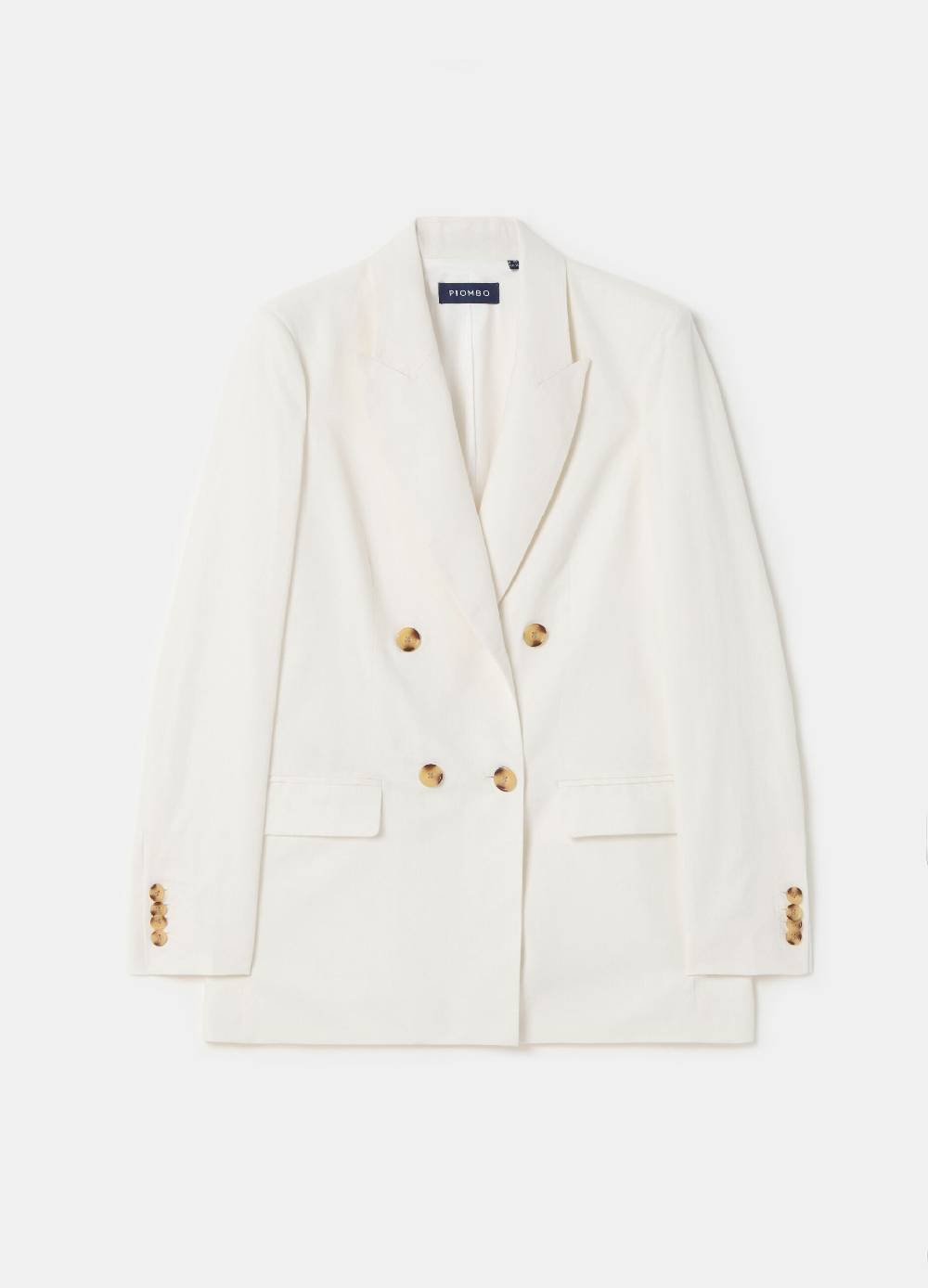 Ovs Blazer doppiopetto in lino e viscosa Hotsell