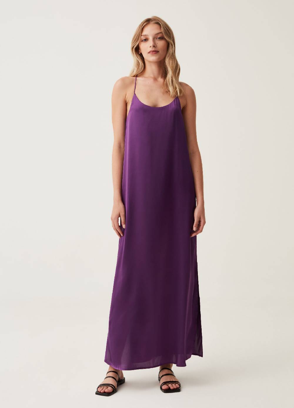 Ovs Abito lungo in satin con spacchi