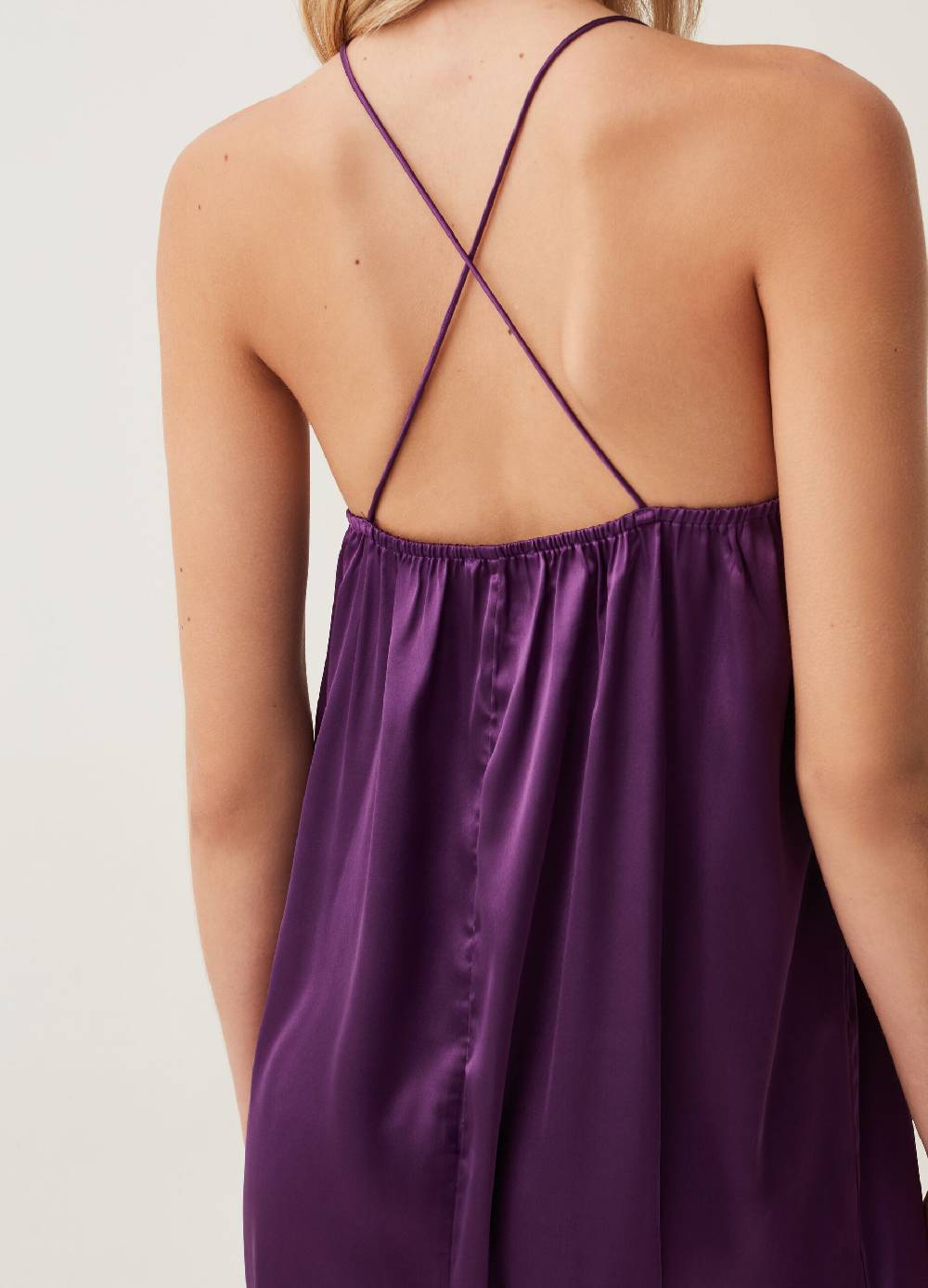 Ovs Abito lungo in satin con spacchi Vendita Calda