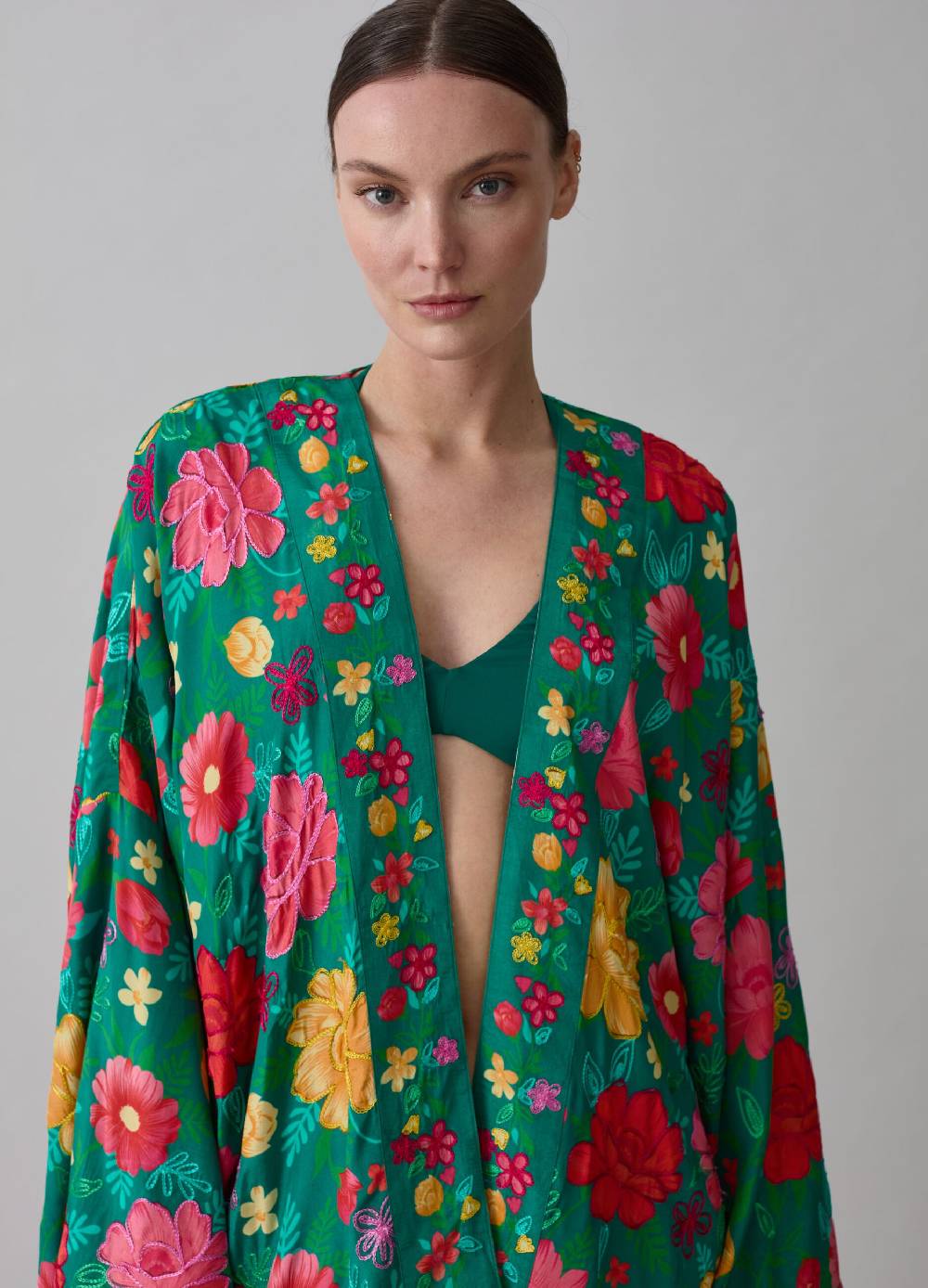 Ovs Kimono aperto copri costume floreale Vendita Economica