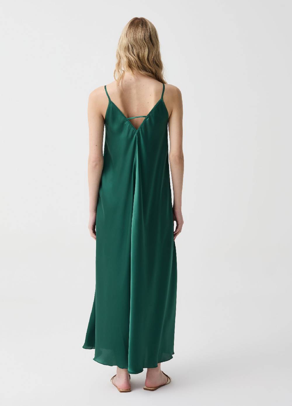 Ovs Vestito lungo in satin con spalline sottili Saldi Di Fabbrica