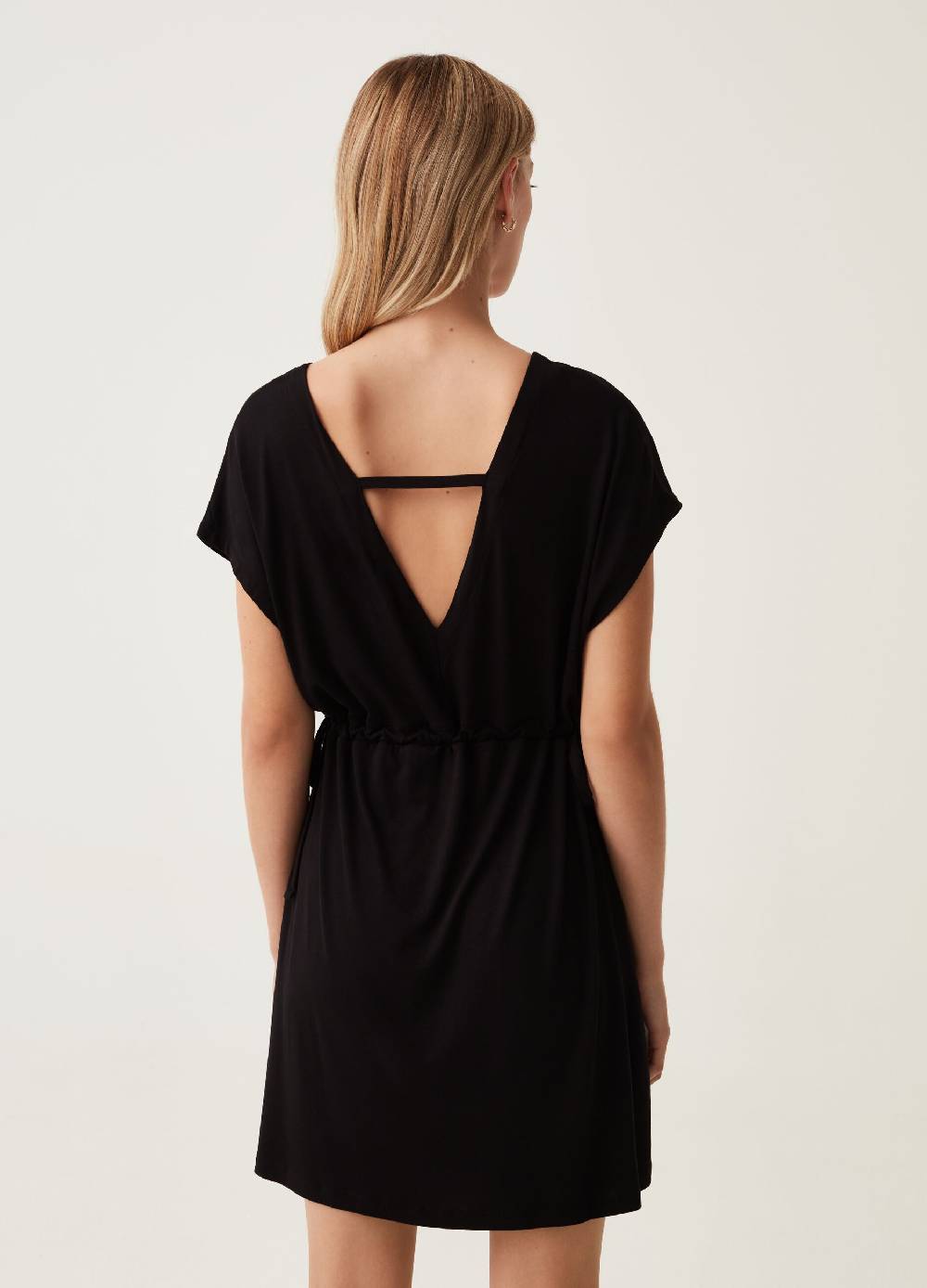 Ovs Abito corto con scollo a V maniche a kimono Vendite Flash