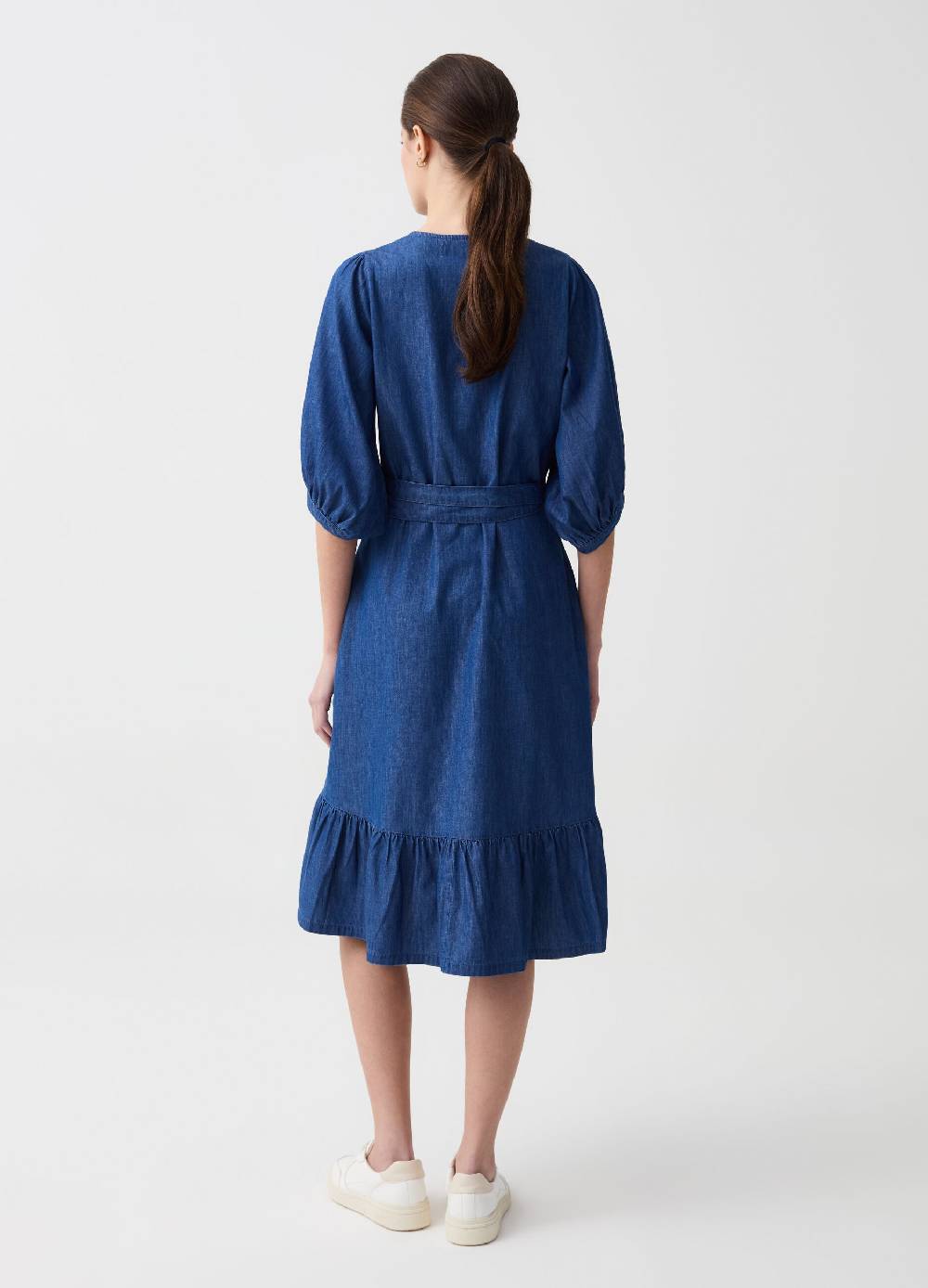 Ovs Abito midi in denim a portafoglio 2025