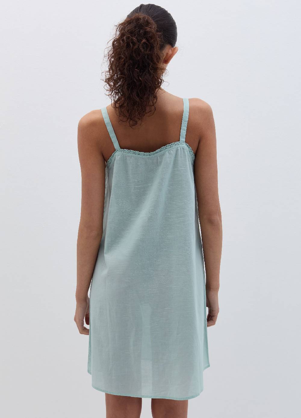 Ovs Camicia da notte in cotone con ricamo In Linea