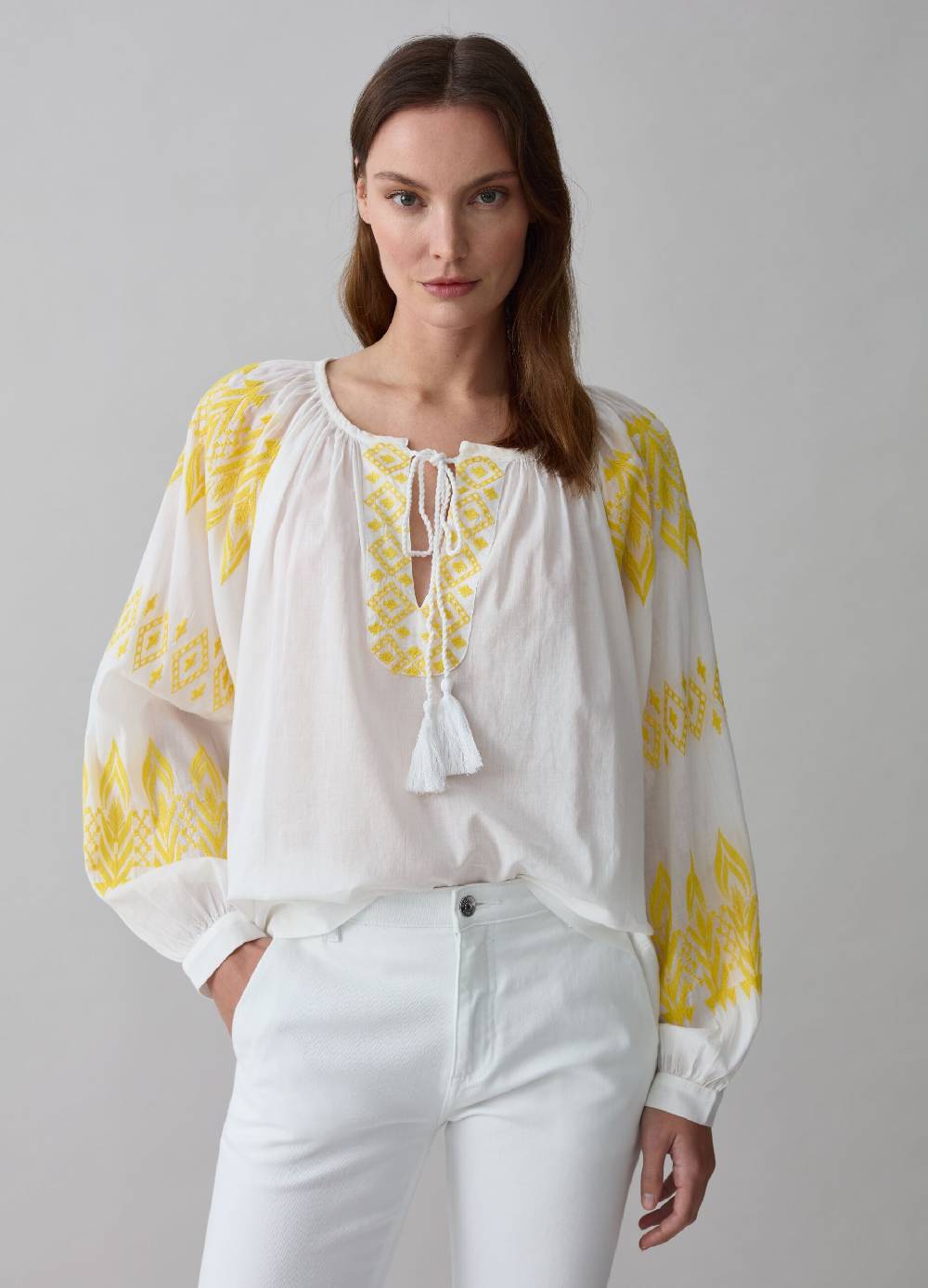 Ovs Blusa over con ricami etnici e nappine Consegna Veloce