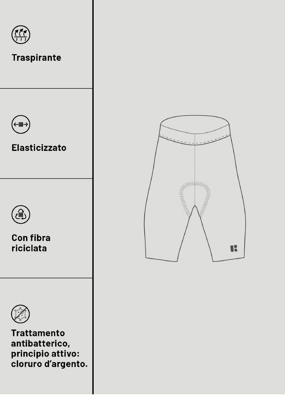 Ovs Leggings ciclista con pad Urban Riders Affare Del Giorno