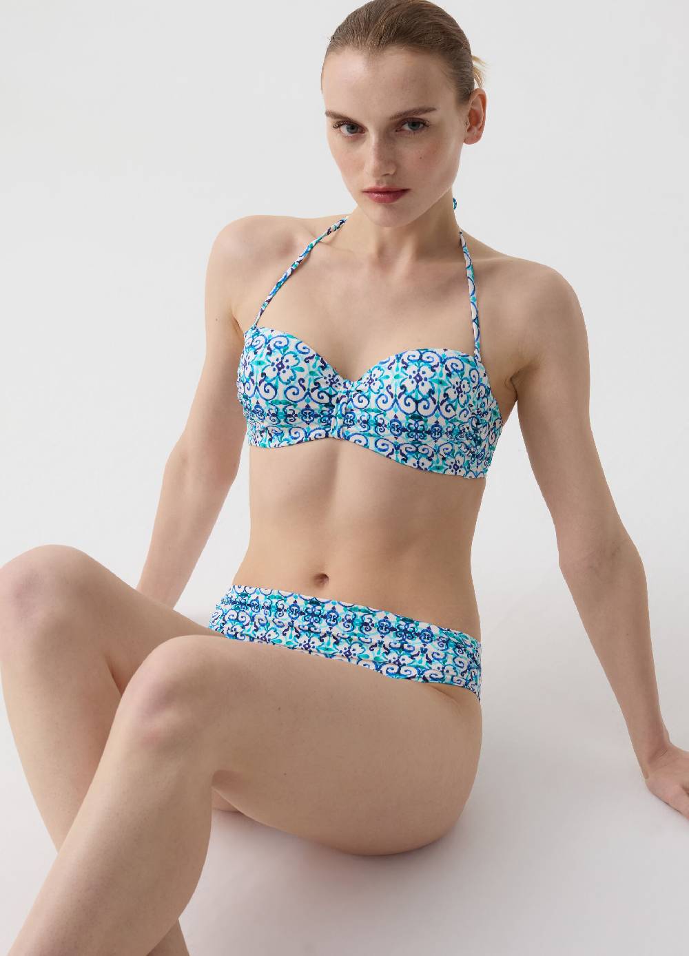 Ovs Top bikini a fascia stampa maiolica Saldi