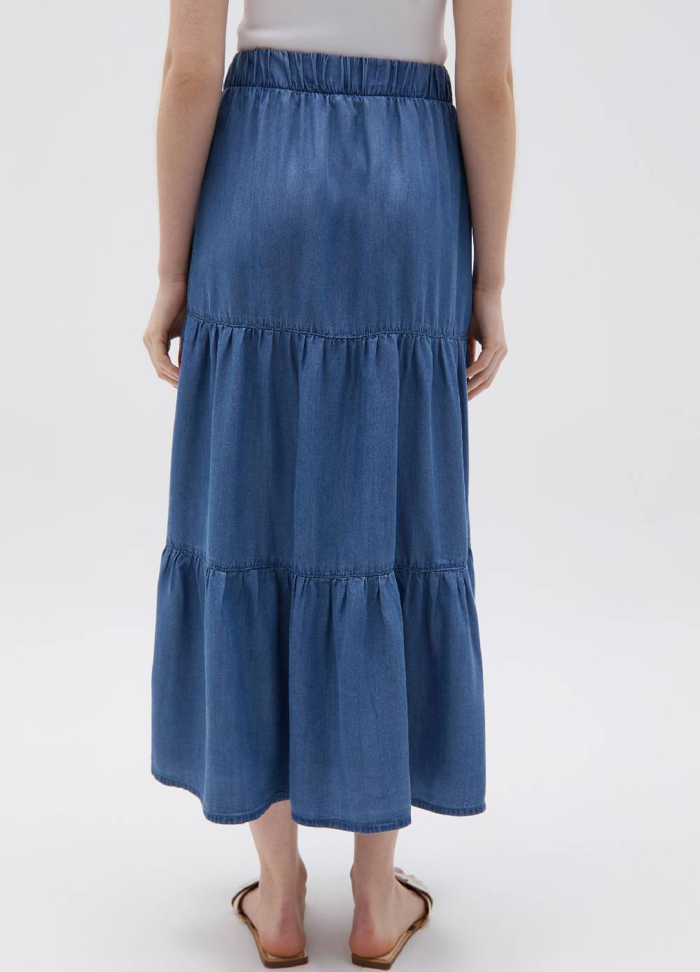 Ovs Gonna lunga effetto denim a balze I Più Venduti