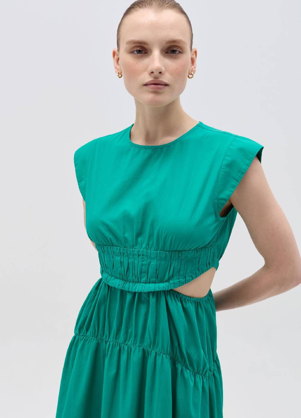 Ovs Vestito lungo in popeline con dettagli cut out In Linea