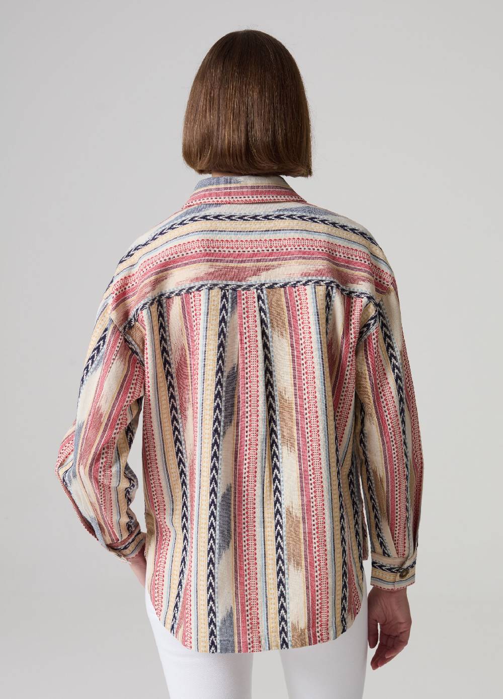 Ovs Shacket a righe multicolor con disegni etnici Qualità
