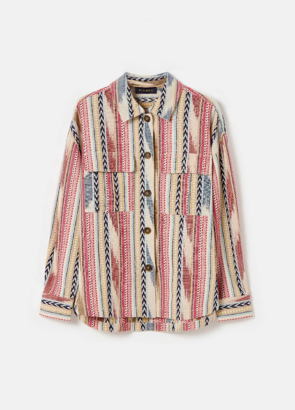 Ovs Shacket a righe multicolor con disegni etnici Qualità