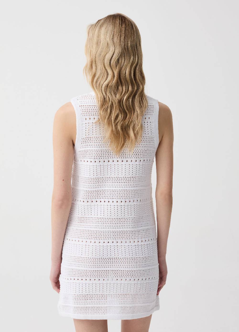 Ovs Abito corto in cotone crochet Spedizione Gratuita