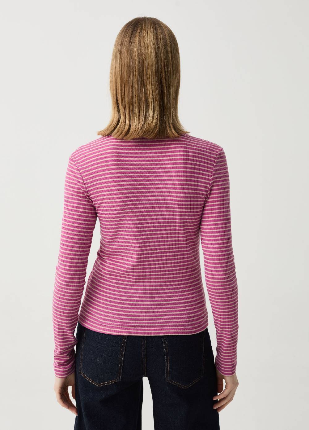Ovs T-shirt a righe con maniche lunghe e nodo Spedizione gratuita