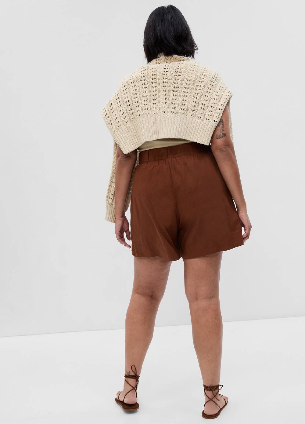 Ovs Shorts pull on in lino e viscosa Promozione Limitata
