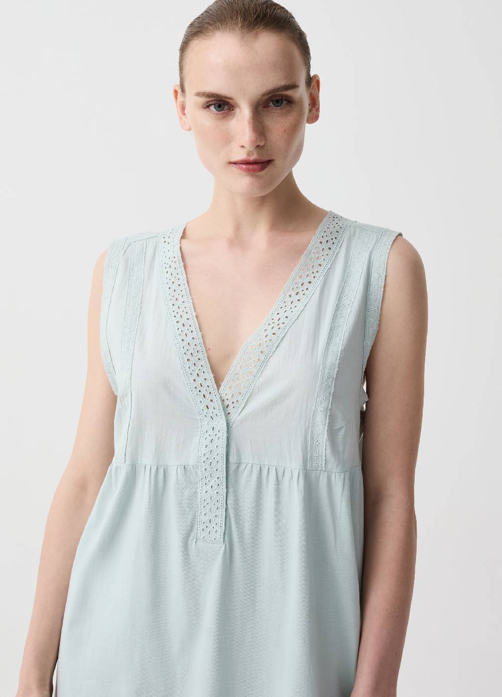 Ovs Camicia da notte scollo a V con sangallo Presa
